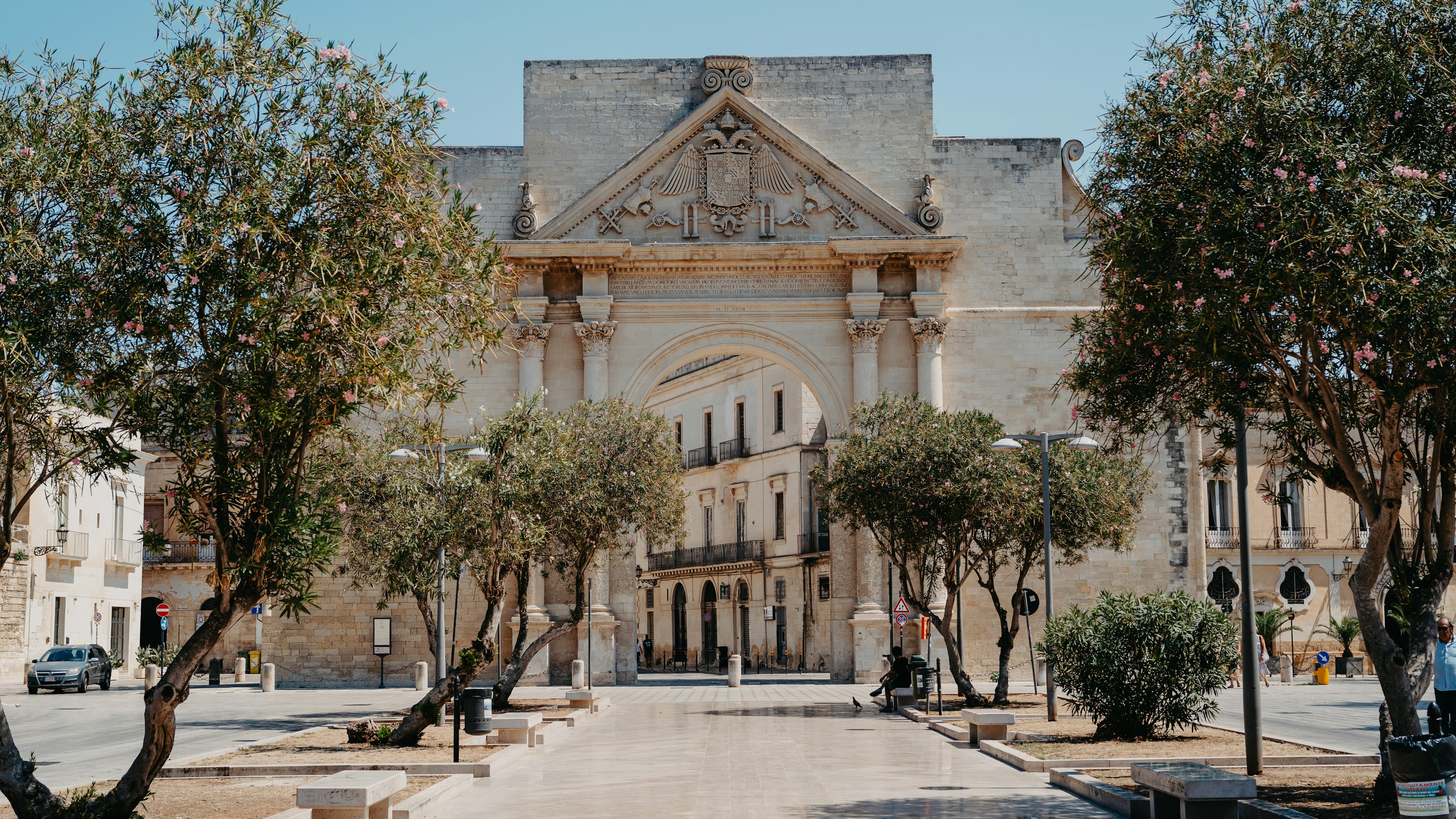 Posta Napoli is one of the different gates of the historic centre of Lecce
August 2024: Lecce, Puglia, Italy